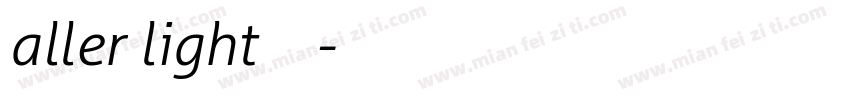 aller light字体字体转换